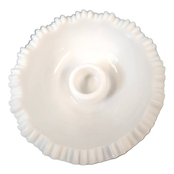 L.E. Smith Heritage 366 Milk Glass Taper Candle Holder set - Picture 6 of 8